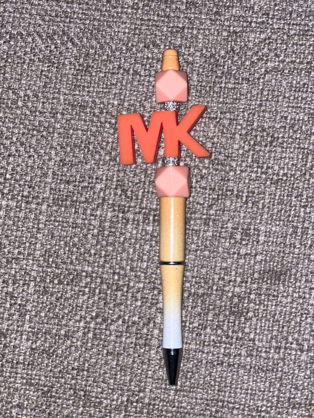 Designer Orange and Cream pen